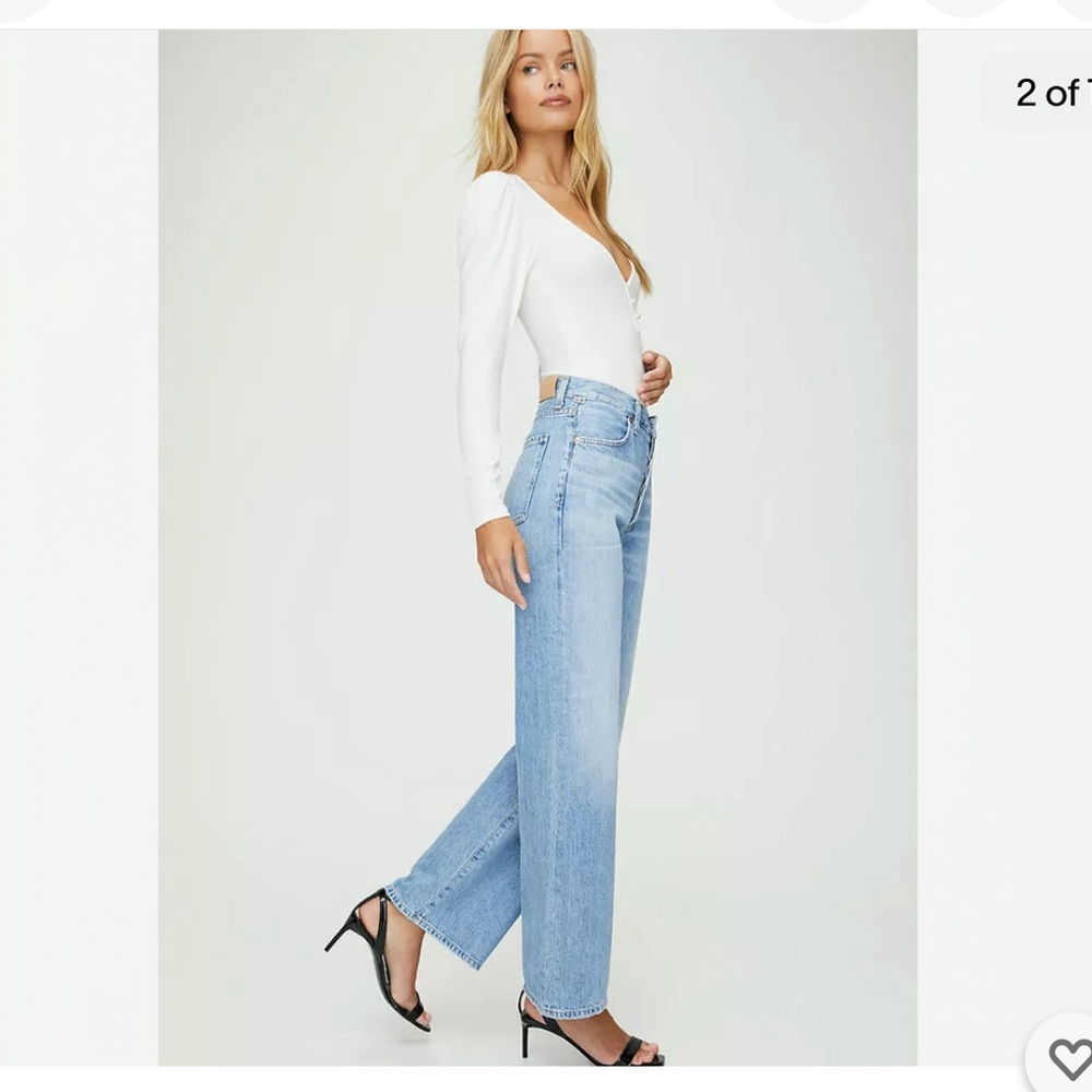 Citizens Of Humanity Light Blue Wide Leg Jeans